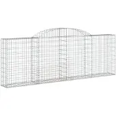 vidaXL Gabion avec arc surélevé 300x30x100/120 cm Fer galvanisé