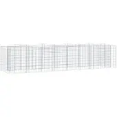 vidaXL Gabion haut-relief avec arche haute 400x100x100 cm Fer galvanisé
