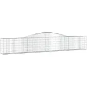 vidaXL Gabion avec arc surélevé 400x30x60/80 cm Fer galvanisé