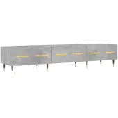 vidaXL Armoire TV gris béton 150x36x30 cm Bois composite