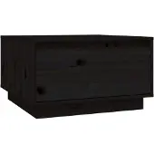 vidaXL Table basse noire 55x56x32 cm pin massif