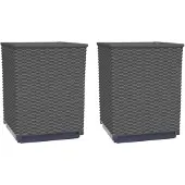 vidaXL Jardinières 2 pcs noir 30x30x37 cm polypropylène