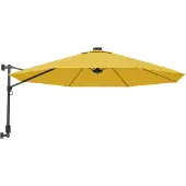 vidaXL Parasol mural jaune 290 cm