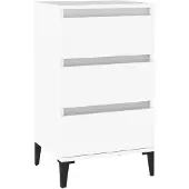 vidaXL Table de chevet blanc 40x35x70 cm bois d’ingénierie