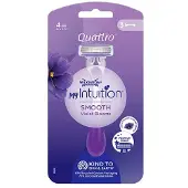 Wilkinson My Intuition Quattro Smooth Violet Bloom Rasoir jetable pour femmes, 3 pièces