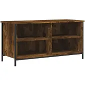 vidaXL Armoire TV chêne fumé 100x40x50 cm Bois composite