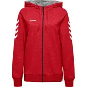 Hummel Veste de survêtement rouge feu / blanc
