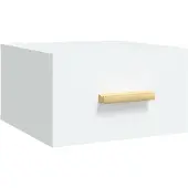 vidaXL Table de chevet murale blanc 35x35x20 cm