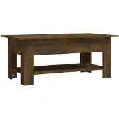 vidaXL Table basse chêne fumé 102x55x42 cm bois composite