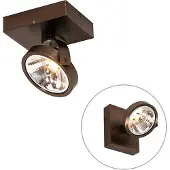 QAZQA Spot design bronze foncé orientable et inclinable - Go