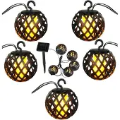 Saska Garden Lampes solaires boules de feu, diamètre 7cm, 5 pcs (5000 lm, IP44)
