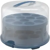 Rotho Butler à gâteaux Fresh, Boîte à gâteau, Bleu