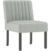vidaXL Fauteuil sans accoudoirs gris clair velours