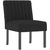 vidaXL Fauteuil sans accoudoirs noir velours