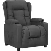 vidaXL Fauteuil relax gris foncé Tissu