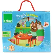 Vilac Puzzle 4 x 6 pièces : La maison