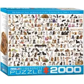 Eurographics Puzzle Le monde des chiens, Chiens, 2000 pièces, 67.6 x 96.8 cm, 8220-0581