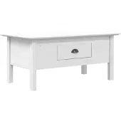 vidaXL Table basse BODO Blanc 100x55x46 cm Pin massif