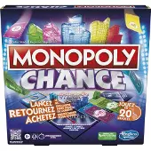 Hasbro Monopoly Chance, jeu de plateau Monopoly rapide pour la famille, pour 2 à 4 joueurs, env. 20 min.