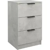 vidaXL Table de chevet Gris béton 40x36x65 cm