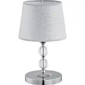 Alfa Lampe de table glamour chromée avec abat-jour EMMANUELLE ALF16716