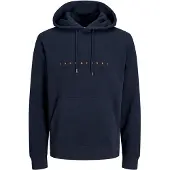 Jack & Jones Sweat-shirt 'JJEStar' bleu marine / orange