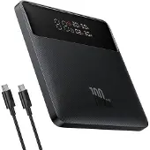 Baseus BANQUE D'ÉNERGIE Blade, 20000mAh, PD 100W, ultra mince, 2 x USB ; 2 x USB Type-C, affichage numérique pour l'état de la batterie, total 5A, noir, "PPBL000301" - 6932172628031
