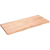 vidaXL Dessus de table marron clair bois chêne massif traité