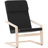 vidaXL Fauteuil relax noir tissu