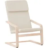 vidaXL Fauteuil relax Tissu Crème