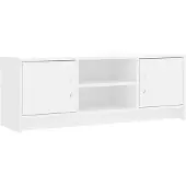 vidaXL Armoire TV blanche 102x30x37,5 cm Bois composite