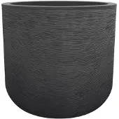 Eda Pot de Fleurs Circulaire Moderne Gris Sombre EDA - Ø 50 cm