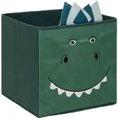 Atmosphera Cube De Rangement Dino 29 X 29 Cm - Vert