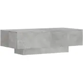 vidaXL Table basse gris béton 100x49,5x31 cm Bois composite