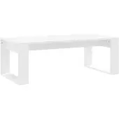 vidaXL Table basse blanche 102x50x35 cm Bois composite