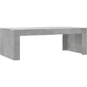 vidaXL Table basse gris béton 102x50x36 cm Bois composite