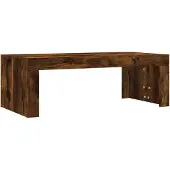 vidaXL Table basse chêne fumé 102x50x36 cm bois composite