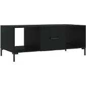 vidaXL Table basse noire 102x50x40 cm Bois composite