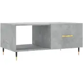 vidaXL Table basse gris béton 90x50x40 cm Bois composite