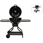 Progarden Gril sur roues avec table latérale noir