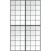 vidaXL Miroirs muraux 4 pcs noir 100x60 cm métal