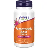 Now , Acide Pantothénique, 500 mg, 100 Capsules Végétales