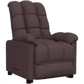 vidaXL Fauteuil relax brun foncé Tissu