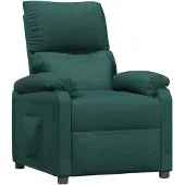 vidaXL Fauteuil inclinable Vert foncé Tissu