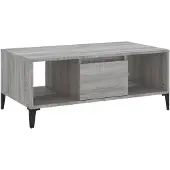 vidaXL Table basse Gris Sonoma 90x50x36,5 cm Bois composite