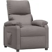 vidaXL Fauteuil relax Taupe Tissu