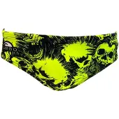 Turbo Skull Punk Slip de bain Jaune,Noir XL Hommes Jaune,Noir XL