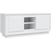 vidaXL Armoire TV blanche 102x35x45 cm Bois composite