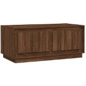 vidaXL Table basse marron imitation chêne 102x50x44 cm Bois composite