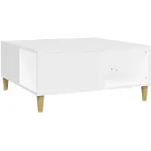 vidaXL Table basse blanche 80x80x36,5 cm Bois composite